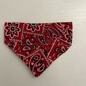 Red Bandana Print Dog Bandana